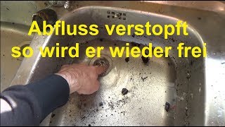 Waschbecken Abfluss verstopft Hier gibts schnelle und einfach Hilfe [upl. by Roosevelt268]