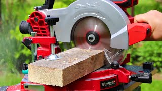 Einhell TEMS 18210 Li PXC Cordless mitre saw work demo [upl. by Damarra]