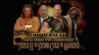 Story of Stone Cold vs Triple H vs Mankind  SummerSlam 1999 [upl. by Eirojam]