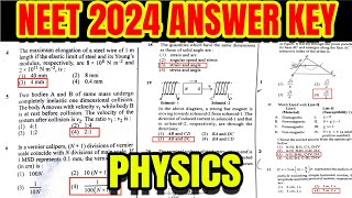 NEET 2024 PHYSICS Question Paper with Answer Key  ERRORLESS [upl. by Dinsdale]