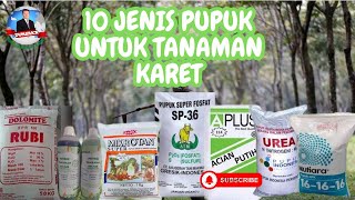 10 JENIS PUPUK UNTUK TANAMAN KARETDUNSAKA180 [upl. by Ardnosac]