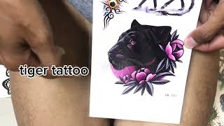 best temporary tattoo designs In 4K how to temporary tattoo tiger at home [upl. by Norreg]