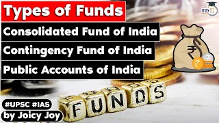 Types of Funds  Difference in Consolidated Fund Contingency Fund amp Public Account  Explained UPSC [upl. by Anilehs]