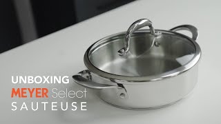 Unboxing Using amp Reviewing Meyer Select Nickel Free Sauteuse pan  Perfect For Biryanis [upl. by Imugem]