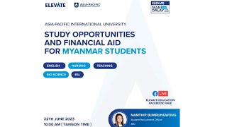 Study Opportunities and Financial Aids for Myanmar Students at AIU [upl. by Letty]