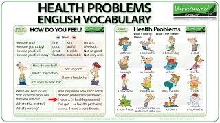 Health Problems  Learn English Vocabulary  Health Issues in English  How do you feel [upl. by Yurik]