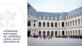 Hommage national au Général JeanLouis Georgelin [upl. by Nodyarg]