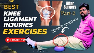 Knee Ligament Injuries Exercises In Telugu  Part2 [upl. by Aleekat226]