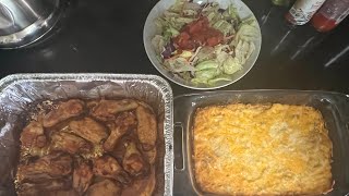 Hot Wings  Mac amp Cheese with Salad [upl. by Otreblada21]