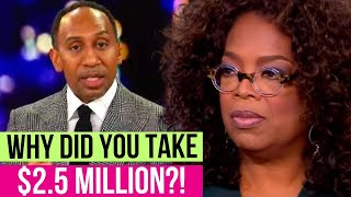 Oprah LIED She got 25 MILLION Not 1M Stephen A Smith Slams Oprah but Ignored Roland Martin [upl. by Kiri]