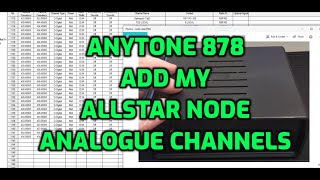 ANYTONE 878 add my Allstar micronode freq to code plug [upl. by Ramburt286]