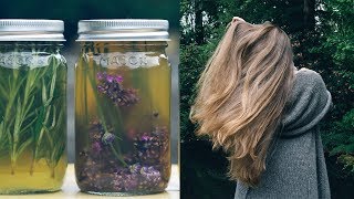 DIY HERBAL HAIR RINSES FOR HEALTHY HAIR [upl. by Alyar]