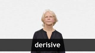 How to pronounce DERISIVE in American English [upl. by Anevad]