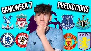 MY GAMEWEEK 7 PREMIER LEAGUE PREDICTIONS [upl. by Melisenda137]