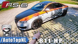 811HP Audi RS6 C6 V10 Sedan MTM  306kmh REVIEW POV Test Drive on AUTOBAHN amp ROAD by AutoTopNL [upl. by Garnett589]