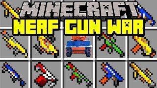 Minecraft NERF GUN WAR MOD  ZOMBIE APOCALYPSE NERF WAR BATTLE  Modded MiniGame [upl. by Piselli]