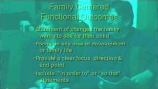 Bri IFSP VideoChapter 41Family Centered Functional Outcomes [upl. by Gordy]