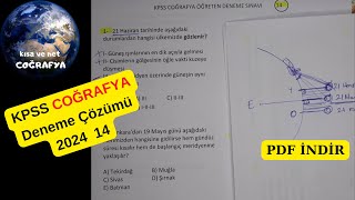 KPSS Coğrafya Deneme Çözümü 14 2024 [upl. by Bela]