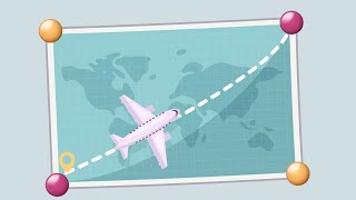 Map and Airplane Line Road Animation Tutorial in After Effects [upl. by Noynek]