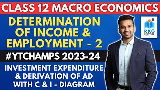 Investment Expenditure amp AD  Determination of Income amp Employment  2  Class 12  Macro Economics [upl. by Ijar206]