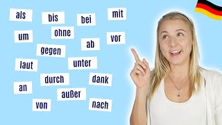 ALLE Präpositionen Nominativ Akkusativ Dativ Genitiv │Deutsch lernen [upl. by Ynetsed]