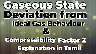 GS10Deviation from ideal gas behaviour and Compressibility factorGaseous Statesdchemistry [upl. by Ecnav]