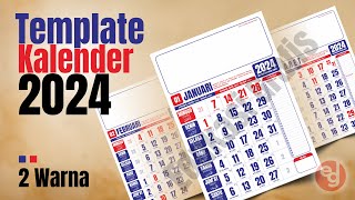 Template Kalender 2024  Format ke2  Free CDR CorelDraw File edukasigrafis [upl. by Notnad102]