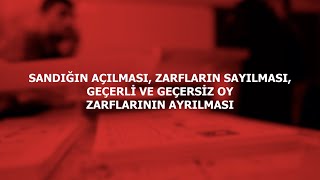 SANDIÄžIN AÃ‡ILMASI ZARFLARIN SAYILMASI GEÃ‡ERLÄ° VE GEÃ‡ERSÄ°Z OY ZARFLARININ AYRILMASI [upl. by Vergos]