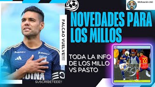 FALCAO DE NUEVO A MILLONARIOS SU REHABILITACIÓN  DETALLES DEL PARTIDO DE MILLONARIOS VS PASTO [upl. by Marcela]