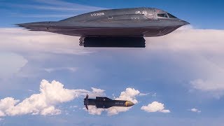 B2 Spirit Bomber Drops Massive Ordnance Penetrator Bomb [upl. by Renba564]