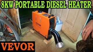 VEVOR 8KW Portable Diesel Heater Set up amp Test [upl. by Gnemgnok]