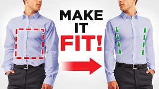 How To Tailor Your Own Dress Shirt No More Muffin Top [upl. by Nomsed]