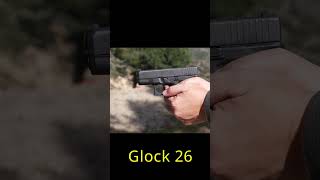 Glock 26 glock glock26 babyglock asmr edc concealedcarry CCW shooting slowmotion target [upl. by Cirdor964]