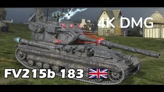 FV215B 183 ● 4K DMG ● 1 KILLS ● WoT Blitz [upl. by Llenrac]