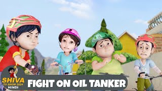 Fight On Oil Tanker  शिवा  Special Episode  Super Action Cartoon  Shiva TV Show Hindi [upl. by Abbotson]