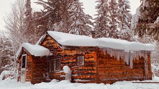 Snowed in at our Remote Off Grid Cabin in the Woods [upl. by Lienhard]