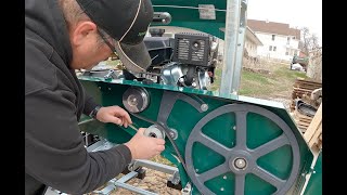 Troubleshooting issue with Woodland Mills HM130 Max Portable Sawmill Tensioner bearing replacement [upl. by Reffinej]