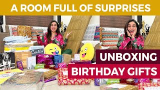 A ROOM FULL OF SURPRISES🤗 UNBOXING BIRTHDAY GIFTS♥️🥰 [upl. by Iain]