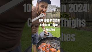 100 BBQs 2024 51 Chicken Thighs with Knishes bbqchicken [upl. by Ysdnil]