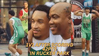 STEPHON MARBURY PROTEGE PLAYS 1v1 IN BROOKLYN AGAINST UNDEFEATED STREETBALLER ON CLEAR DA AIR [upl. by Bubb]