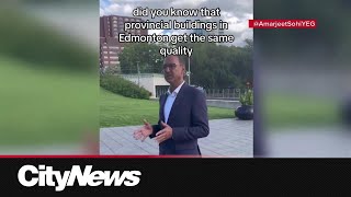 Edmontons Mayor takes to social media to callout province on property taxes [upl. by Nylhtiak]