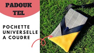 Pochette tel Padouk Tutoriel video en français pour coudre des sacs et accessoires  tuto couture [upl. by Herwin]