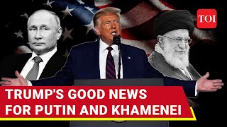 Trumps Bombshell Hint On Putin Khamenei Big Announcement On Russia Iran Sanctions [upl. by Eanad520]