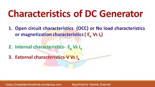 DC generator CharacteristicsOCCinternal and external characteristics [upl. by Nossyla156]