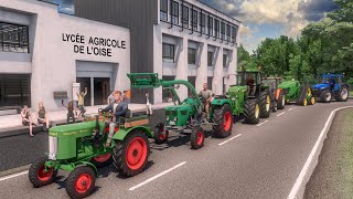 Conduis ton Tracteur Préféré jusque ton Lycée Agricole pour la journée Défilé  FS 22 Roleplay [upl. by Odlanier]