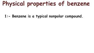 Physical properties of benzene [upl. by Ardnuahc43]