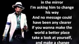 Michael Jackson  Man in the Mirror LYRICS HQ [upl. by Nnainot]