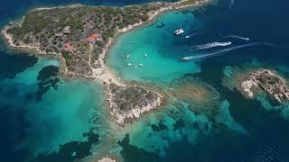 Aerial view of the Sithonia Peninsula [upl. by Inttirb]