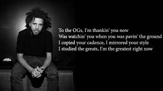 J Cole  Middle Child Official Lyrics [upl. by Eenyaj]