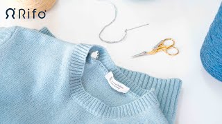 How to mend your sweaters ripped seam  Garments Care Tutorial  Rifò Circular Fashion [upl. by Enelahs779]